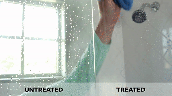 EnduroShield water repellent glass compared to normal glass