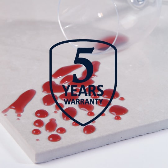 ceramic tile sealer repelling wine